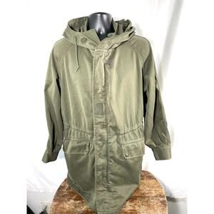 French Army F2 Field Parka Military Jacket Olive Vintage 1985